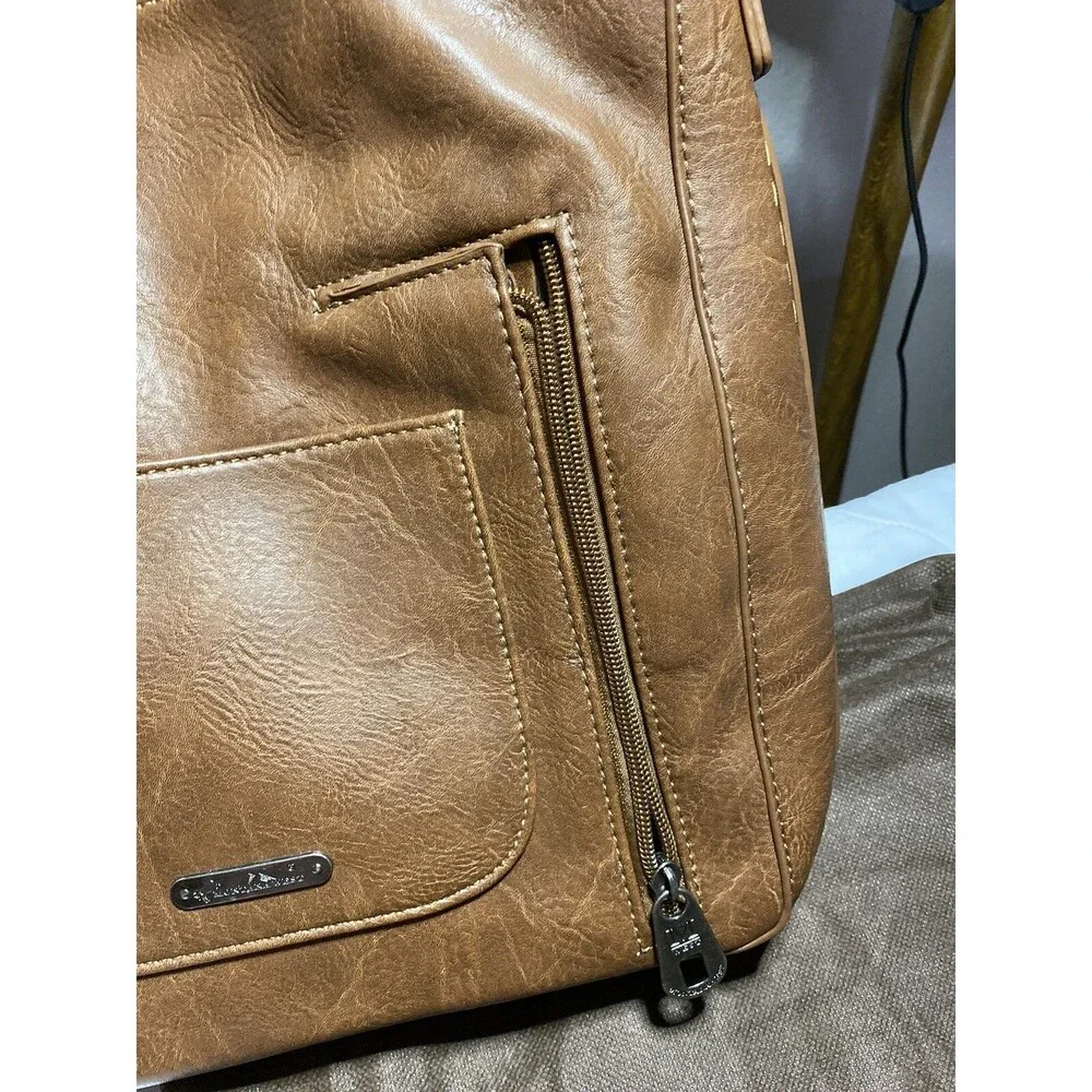 Montana West Conceal Carry Tote Brwn Shoulder Bag MSRP  59.99 Braided Detail NWT